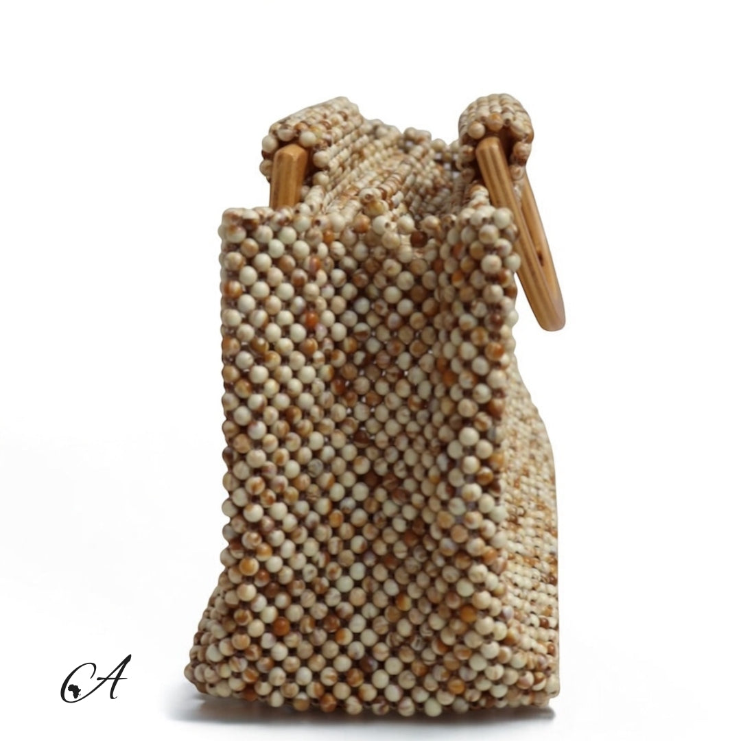 Azure Mini Beaded Tote
