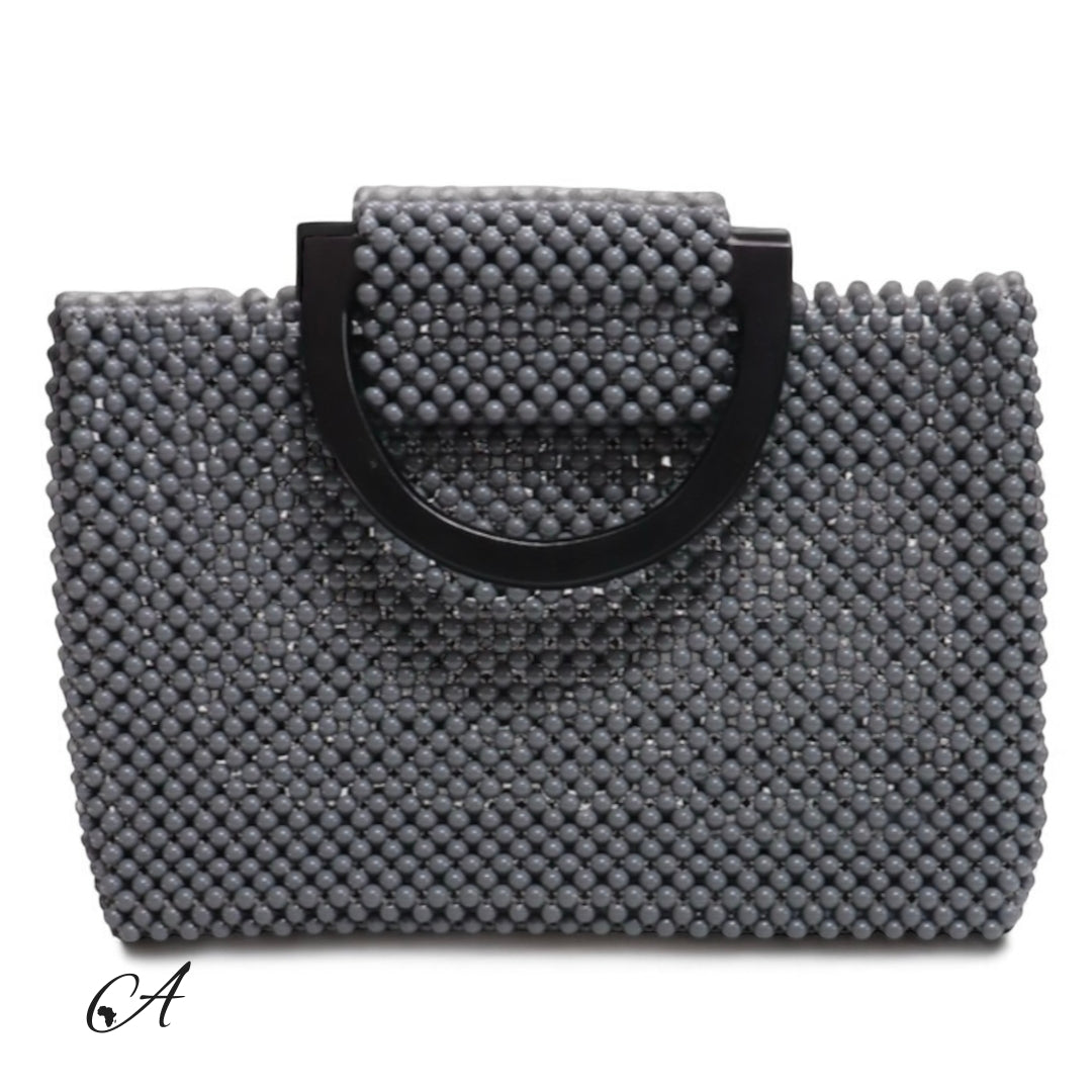 Azure Mini Beaded Tote
