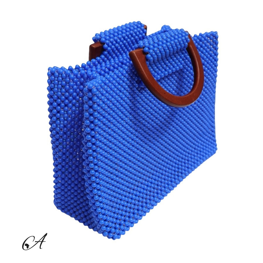Azure Beaded Tote