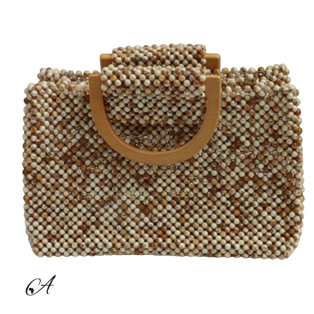 Azure Mini Beaded Tote